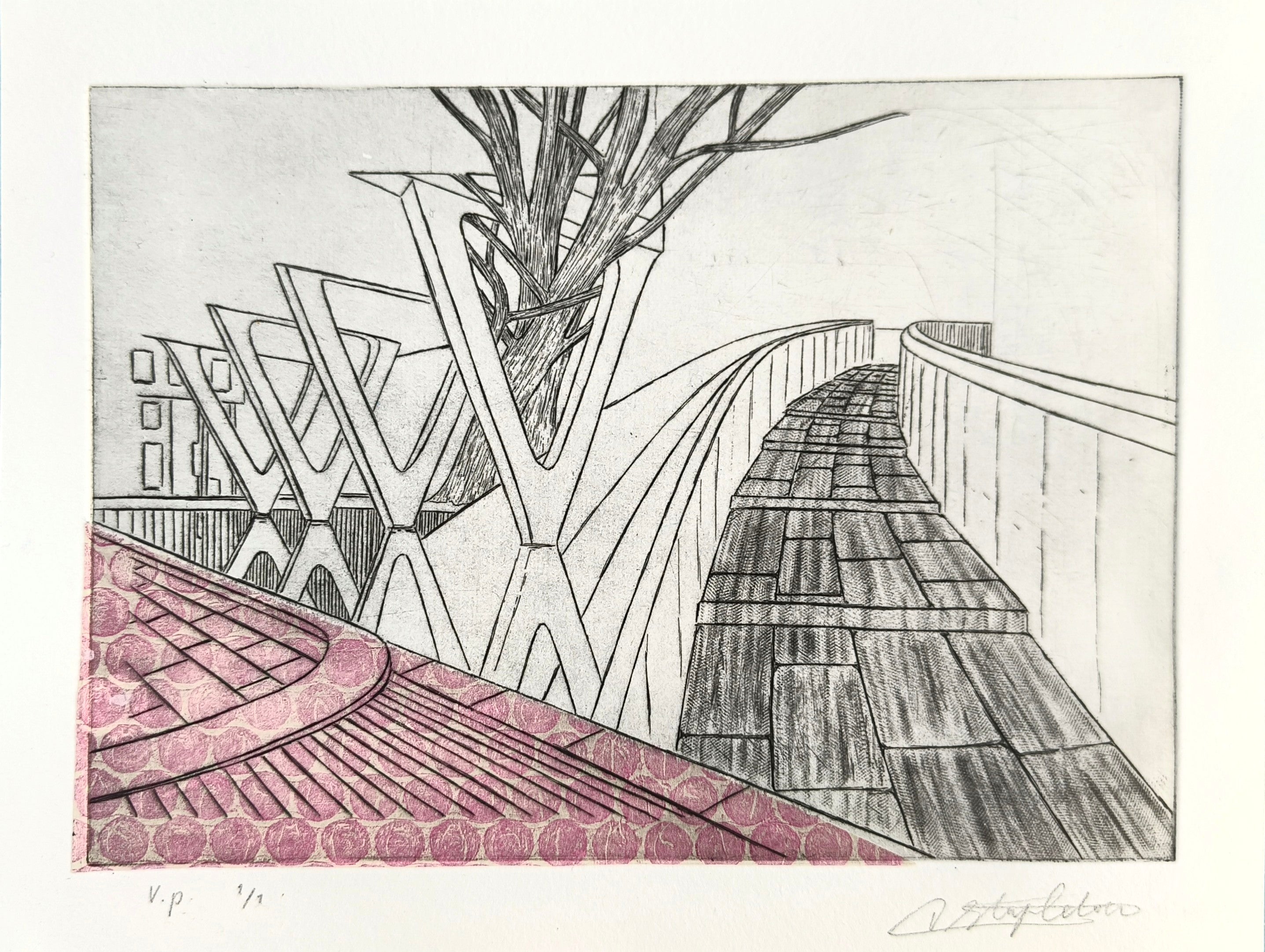 Original "Bridge" Etching