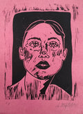 Pink Lino Print