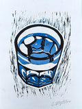 Water Glass Lino print